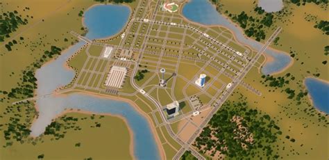 Building a Downtown Road Layout in Cities: Skylines