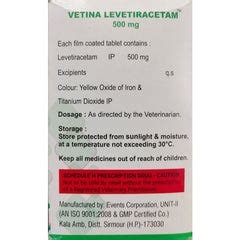 Vetina Levetiracetam-500 mg Tablet For Dogs & Cats – Snoopytail