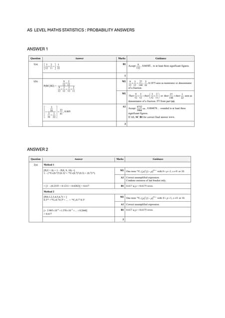 Image result for A Level Probability Questions