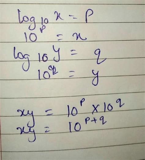 if log x base 10 is equal to P and log base 10 is equal to q so that X ...