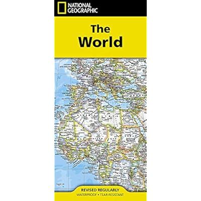 National Geographic World Map folded with flags and India | Ubuy