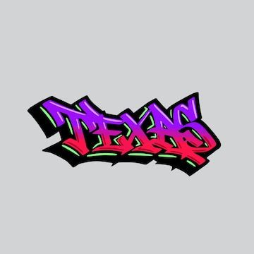 Graffiti vector tagging letter word text street art mural | Premium Vector