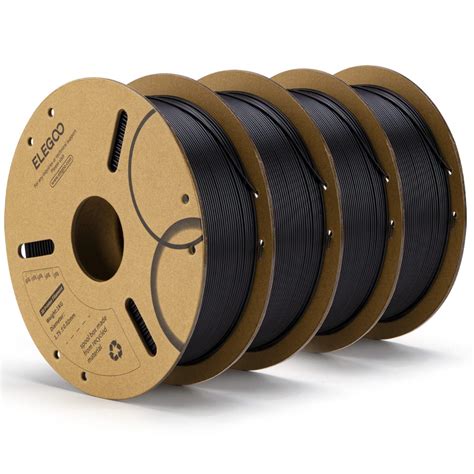 ELEGOO PLA Filament 1.75mm Black 4KG, 3D Printer Filament Bulk ...