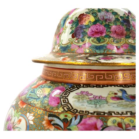 Large Pair Ginger Jar Porcelain Covered Urns at 1stDibs