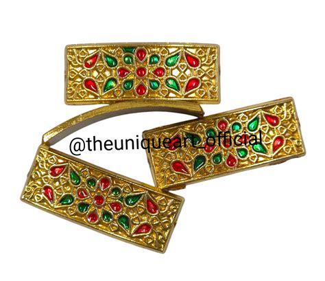 Rectangle Curve Bangle Minakari Charm(15*35mm) – The Unique Art