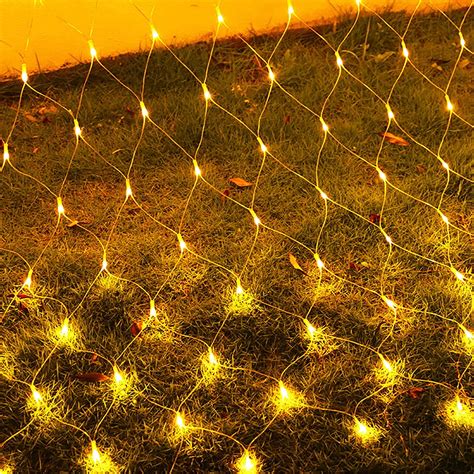 Bincy Christmas Net Lights Outdoor Decorations, 4.9ft x 4.9ft, 96 LED ...