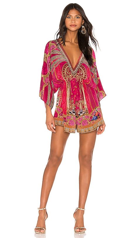 Camilla V Neck Romper in Lounge Hour | REVOLVE