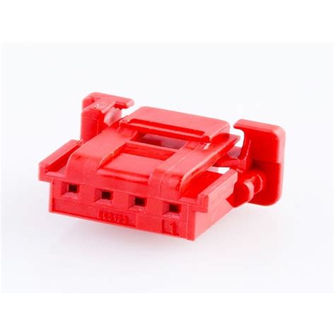 Molex Duraclik Isl Wire-To-Board Receptacle Housing, Single Row, Red, 4 ...
