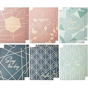 12 Pack Inspirational 2 Pocket Folders, Letter Size, 6 Decorative ...