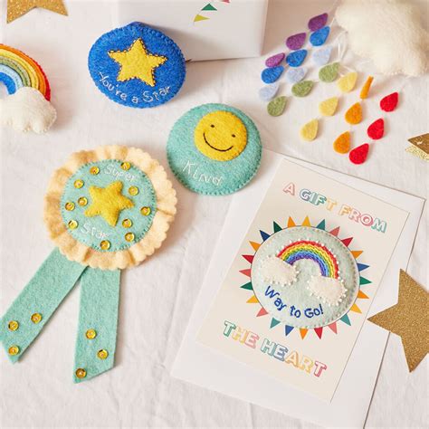 Way to Go! You Rock Badge, Hand Felted Rainbow Pin, Handmade Merit Award - Etsy