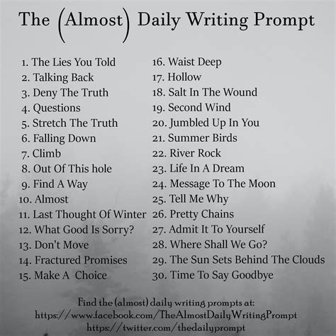 April 2020 almost daily writing prompts – Artofit