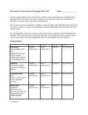 Image result for Characterization Paragraph Examples