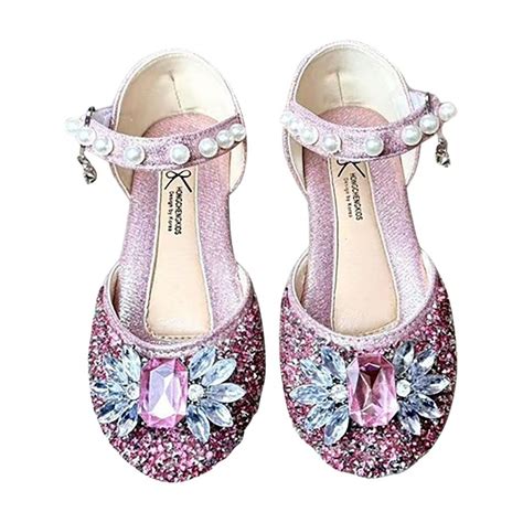 Cethrio Kids Girls Dress Shoes, Princess Party Summer Low Heel Girls ...