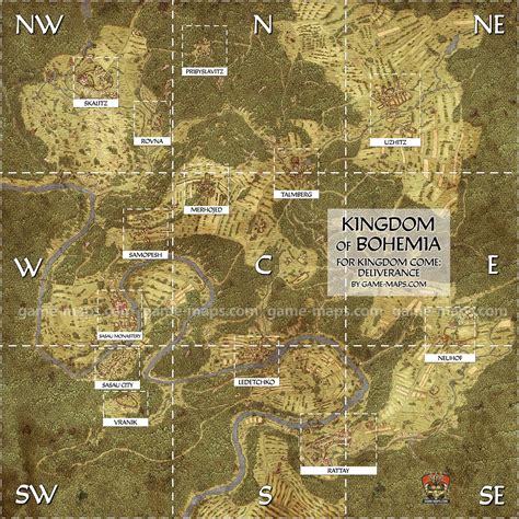 A portion of Bohemia (now modern day Czech Republic) from the game ...