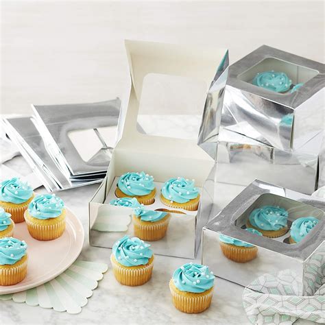 Wilton Silver Cupcake Boxes with Windows, Pack of 9 India | Ubuy