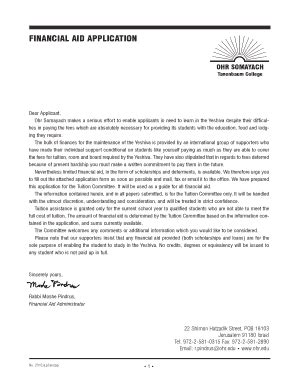 Fillable Online ohr Download Financial Aid Application - Ohr Somayach ...