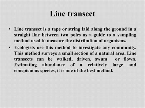 Image result for Transect Method