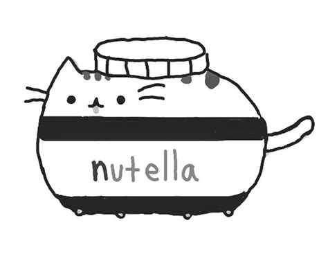 Nutella Pusheen coloring page - Download, Print or Color Online for Free
