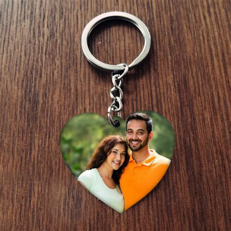 Heart Keychain, Custom Keychain , Keychain with Name, Photo Keychain ...