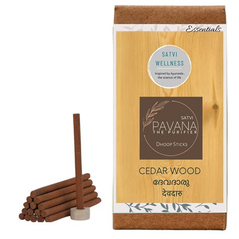SATVI WELLNESS Cedar Wood Dhoop Stick | Satvi Wellness Yogic Series ...