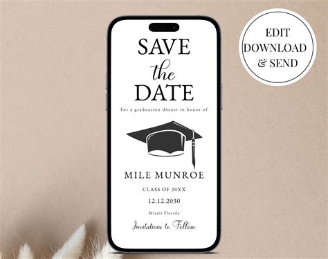 Graduation Save the Date, SMS Save the Date, Class of 2023 Graduation ...