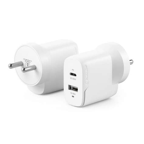 2X32 Rapid Power 2 Port 32W USB-C GaN Wall Charger IND