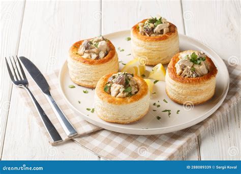 Vol-au-Vent is a Hollow Puff Pastry Shell Filled with a Creamy Mushroom ...