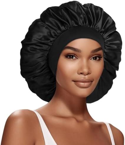Eatra Large Satin Bonnet Hair Cap, 17inches Silk Bonnet for Sleeping ...