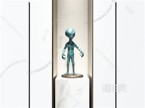现代外星人雕塑- 建E网3D模型下载网