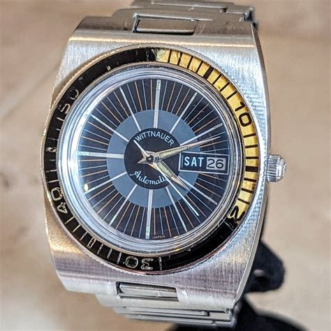 WITTNAUER Dive Automatic Wristwatch 1003-W100 17 Jewels Vintage 1970s ...
