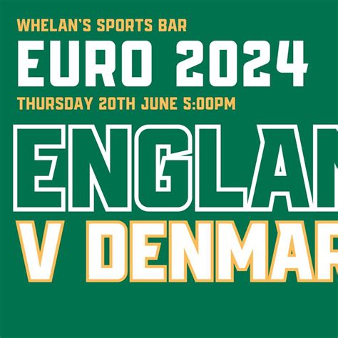 EURO 2024 - Whelans Sports Bar England v Denmark, Whelan's Sports Bar ...