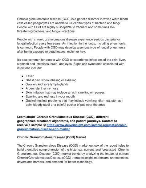 PPT - Chronic Granulomatous Disease (CGD) Market PowerPoint Presentation - ID:11617350