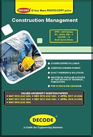 DECODE-Construction Management for SPPU (2015 SYLLABUS BE CIVIL SEM-II ...