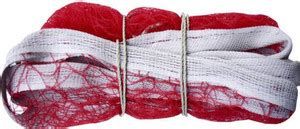 LYCAN Badminton Net 4 side All Nylon Badminton Net (Red) Badminton Net ...