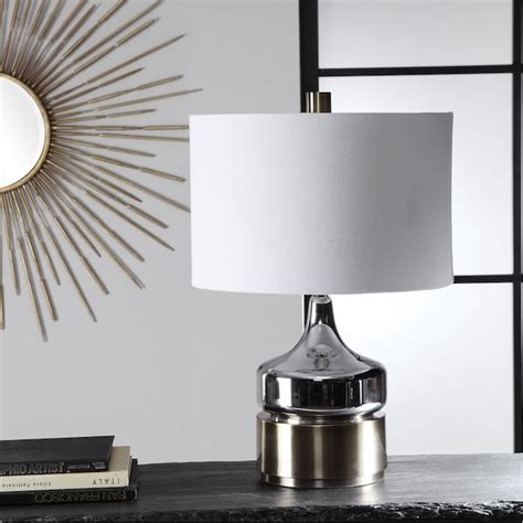 Uttermost 28337-1 Como 23 inch 150 watt Chrome Table Lamp Portable ...
