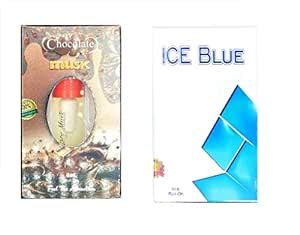 Raviour Lifestyle Chocolate Musk and Ice Blue Long Lasting Attar Combo ...