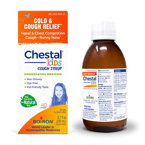 Boiron Chestal Children's Cold & Cough Syrup - Original 6.7 Fl Oz ...