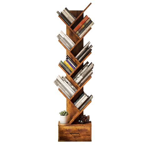 Buy Book Shelf with Drawer Storage Shelves for CD Movies Books Racks ...