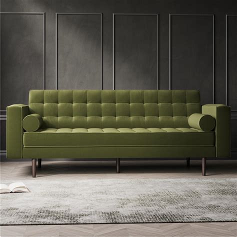 Olive Green Velvet Couch at Lori Masters blog