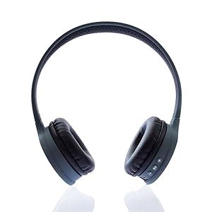 TOSHIBA RZE-BT180H Wireless Bluetooth On Ear Headphone with Mic (Black ...