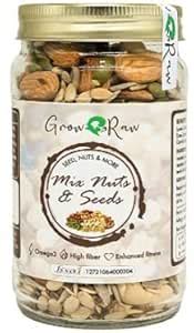 Grow Raw Daily Dose Dry Fruit Nuts, Seeds and Berries Organic Mix ...