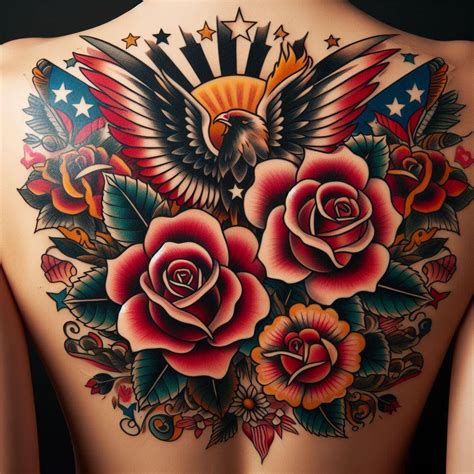 American Traditional Rose Flower - Your Own Tattoo Design: Custom ...