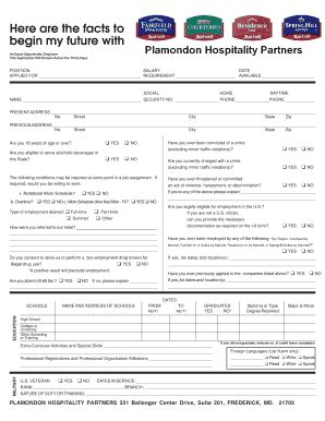 Employment Application Form - Blank Fillable Template | Fill Out, Print ...