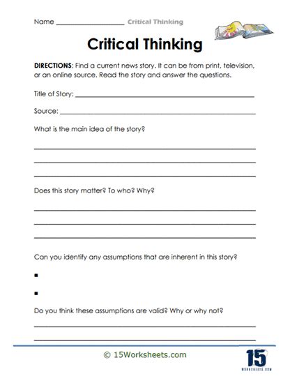 Critical Thinking Math Worksheets 的图像结果