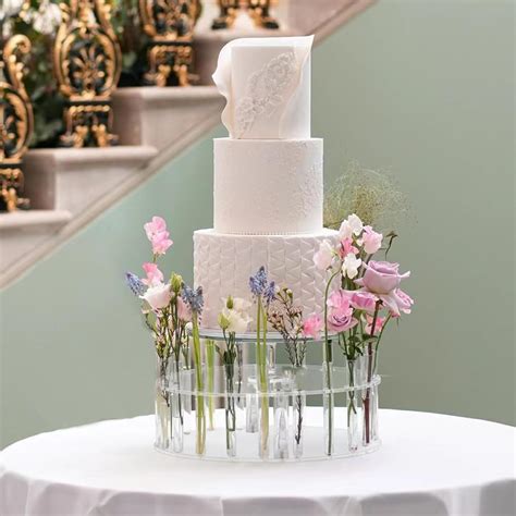 WRYLCYH Acrylic Cake Stand, 12 Inch Floral Crown Cake Stand, India | Ubuy