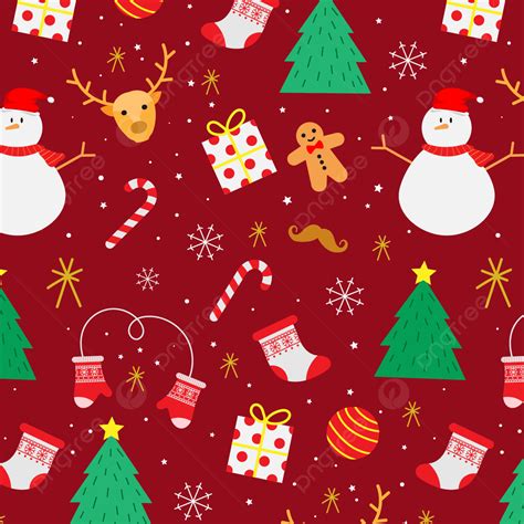 Merry Christmas Cute Pattern And Snow Flakes Decorative Background ...