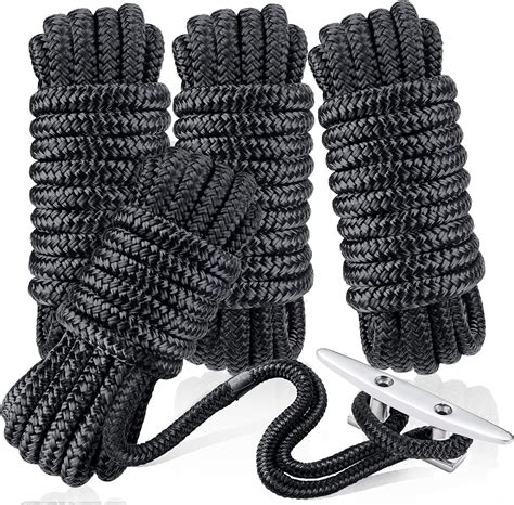 Buy Dock Lines & Ropes Boat Accessories - 4 Pack 38" x 15' Double ...