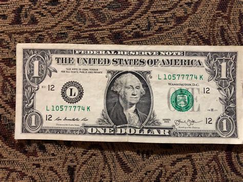 LUCKY 7's - SOLID QUAD "7777" in $1 Dollar Bill SERIAL NUMBER from ...
