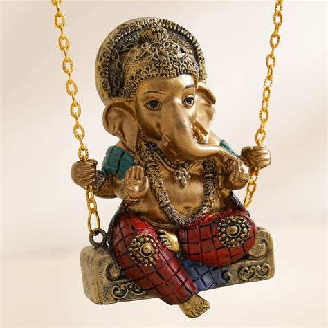 Buy Alpana Checks Polyresin Ganesha on Swing Figurine from Home Centre ...