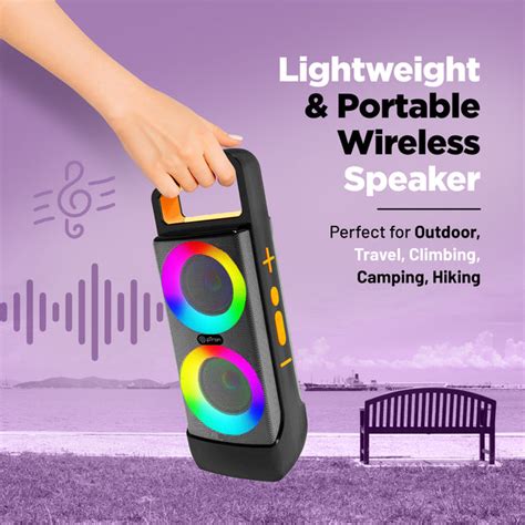 pTron Fusion Saga 20W Bluetooth Speaker with Punchy Stereo Sound, RGB ...